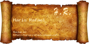 Haris Rafael névjegykártya